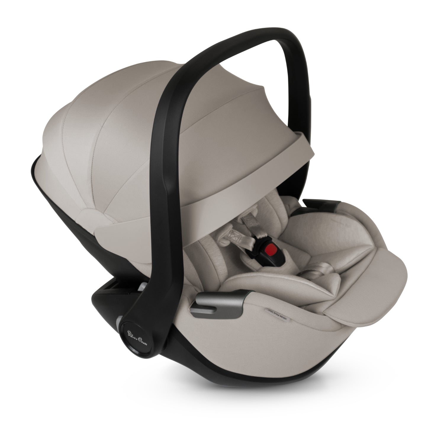 Silla de auto beige SILVER CROSS, vista lateral, cargador incluido